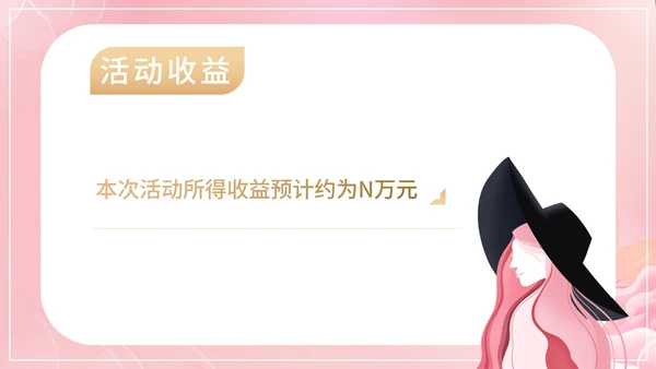 粉色小清新唯美美容院元旦促销策划PPT模板