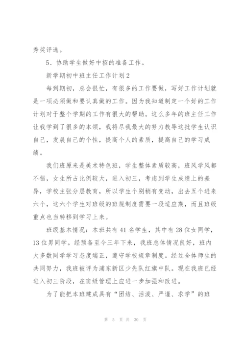 新学期初中班主任工作计划10篇.docx