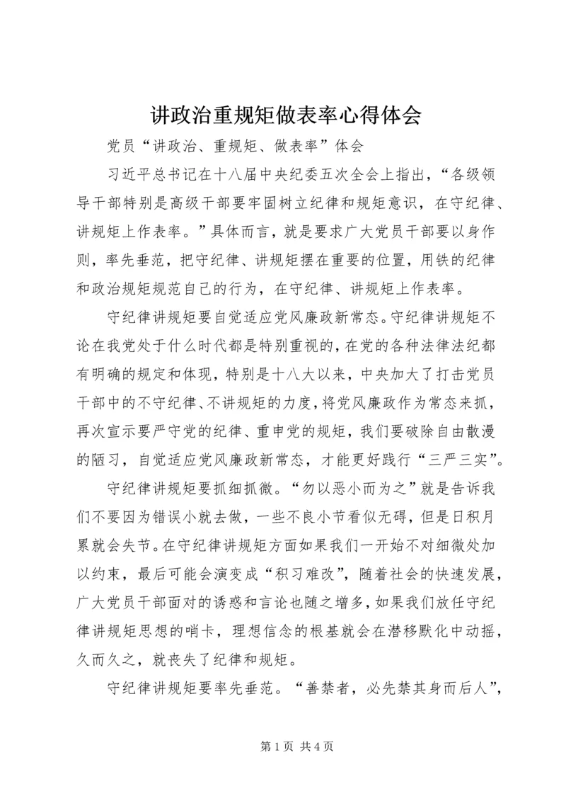 讲政治重规矩做表率心得体会_1 (2).docx