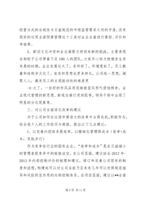 学习全面深化改革精神有感.docx