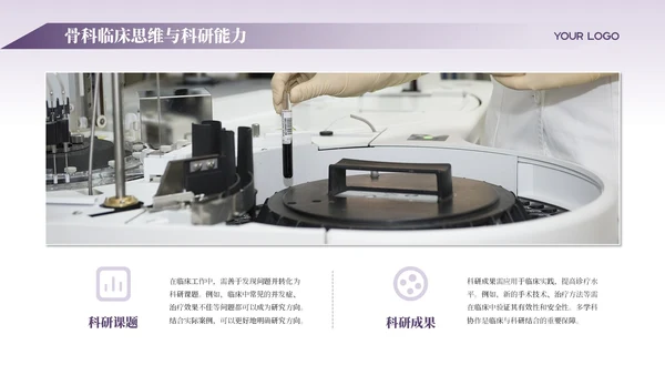 紫色商务风骨科医师规培报告PPT模板
