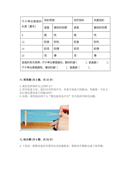 教科版四年级上册科学期末测试卷（全优）word版.docx
