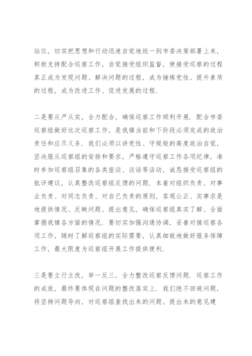 被巡察单位表态发言八篇.docx