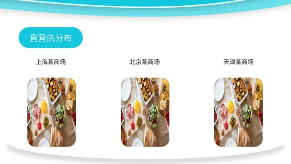 蓝色水彩风食品公司销售宣传展销会PPT模板