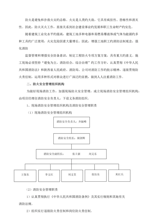 优质建筑综合施工现场防火重点技术专题方案.docx