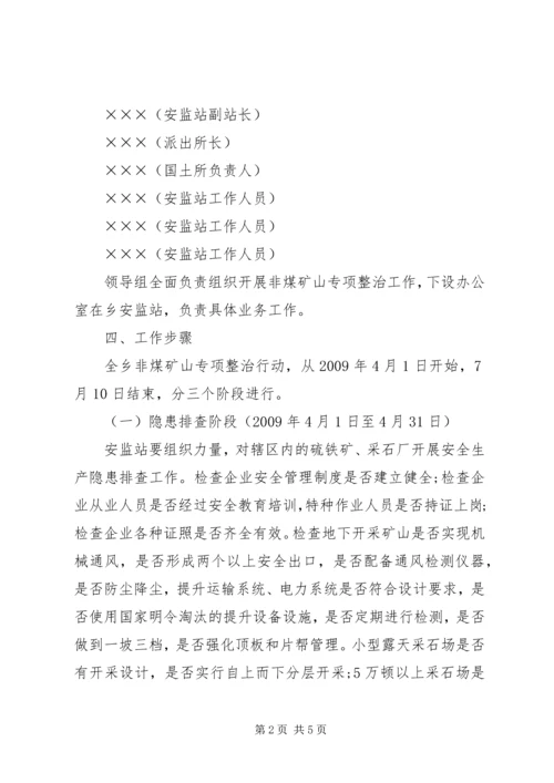 非煤矿山百日专项整治方案.docx