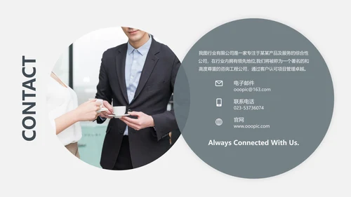 优雅欧美风企业宣传公司简介商务PPT模板