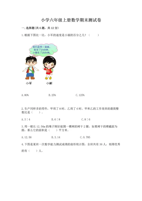 小学六年级上册数学期末测试卷及参考答案【综合卷】.docx