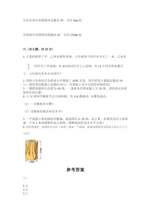 西师大版数学小升初模拟试卷及完整答案【精选题】.docx