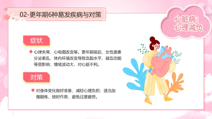 世界更年期关怀日关爱女性健康更年期科普宣传PPT