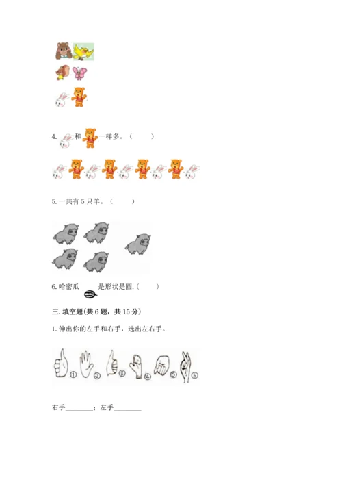 一年级上册数学期中测试卷及参考答案【培优】.docx