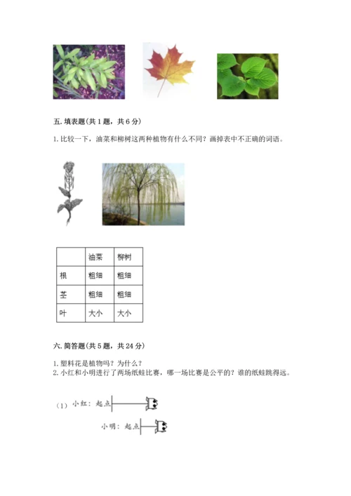 教科版一年级上册科学期末测试卷完整答案.docx