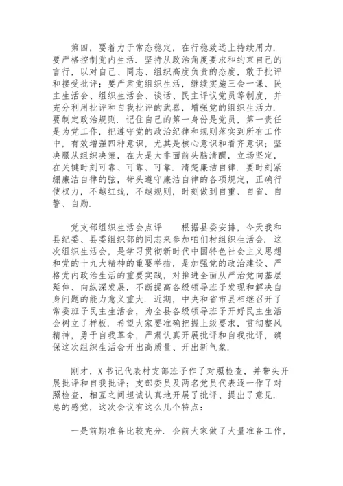 党支部组织生活会点评.docx