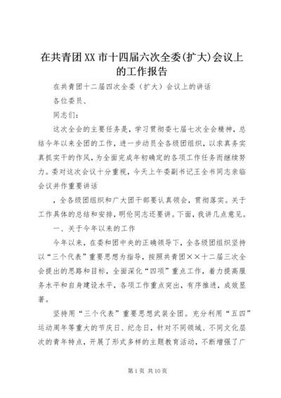 在共青团XX市十四届六次全委(扩大)会议上的工作报告 (2).docx