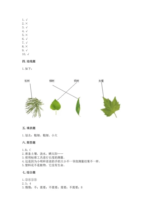 教科版一年级上册科学期末测试卷带答案（综合题）.docx
