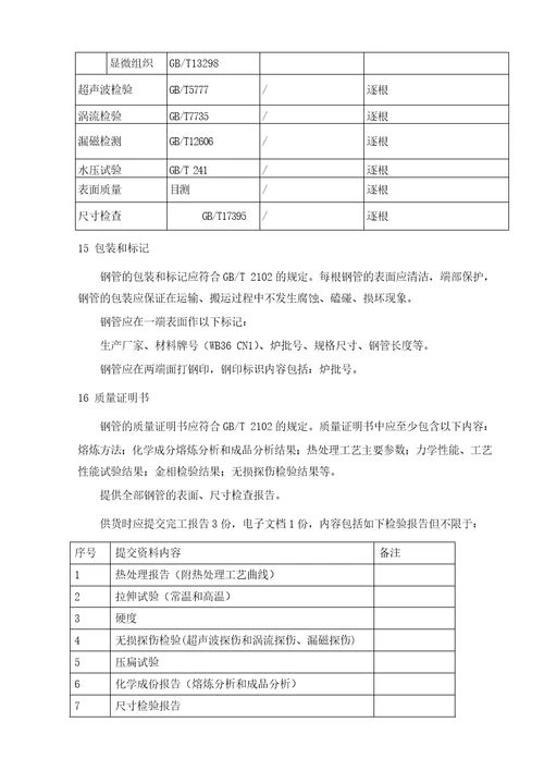 WB36CN1原材料采购技术条件