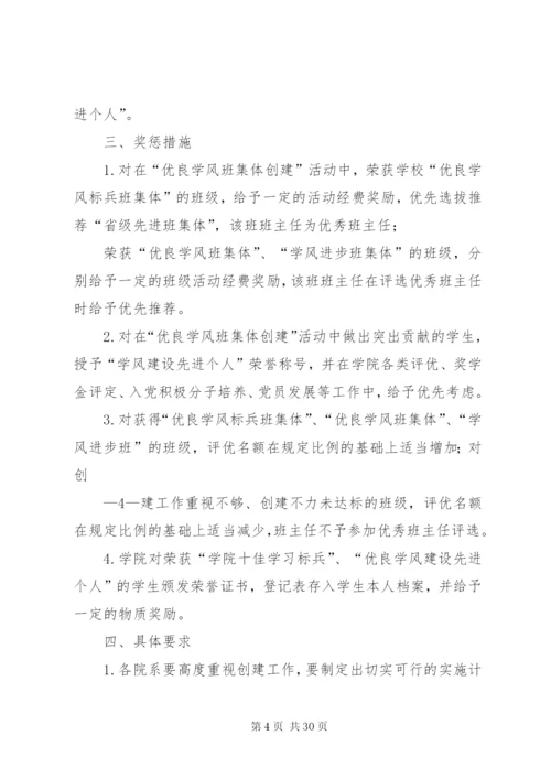 山东职业学院优良学风班集体创建活动实施方案.docx