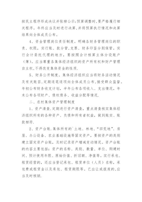 村集体资金、资产、资源管理制度.docx