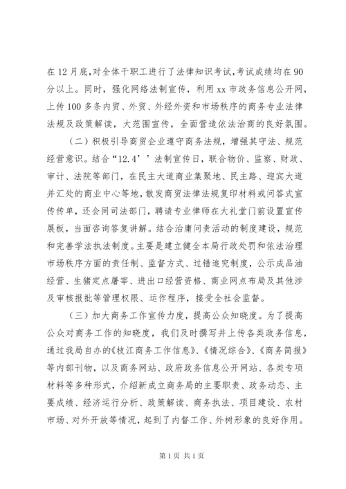 市商务局关于人大工作评议意见整改落实情况的报告.docx