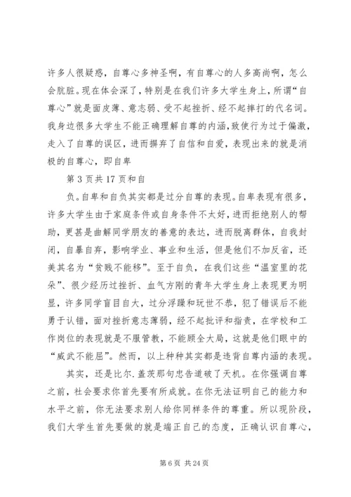 关于自尊心的演讲稿.docx