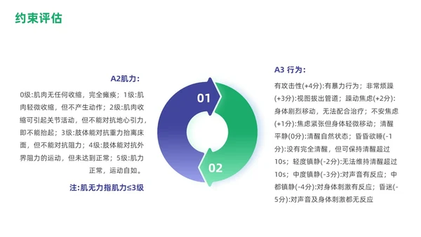 商务蓝色绿色渐变住院患者身体约束护理培训PPT医疗