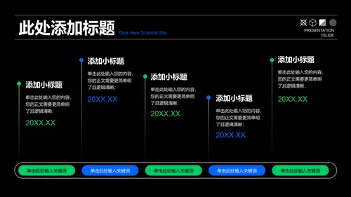 绿色欧美风通用开题报告演示PPT模板