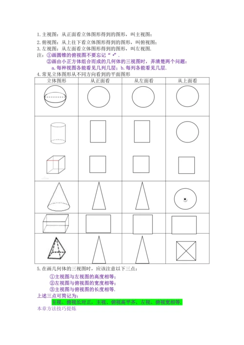 2022-2023人教版初中七年级数学第四章---几何图形初步期末复习精品教案