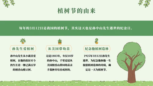呵护成长校园植树节通用PPT模板
