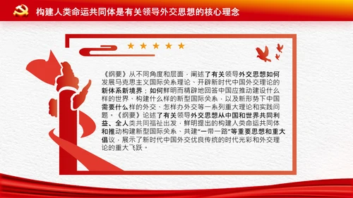 外交思想学习纲要构建人类命运共同体PPT模板