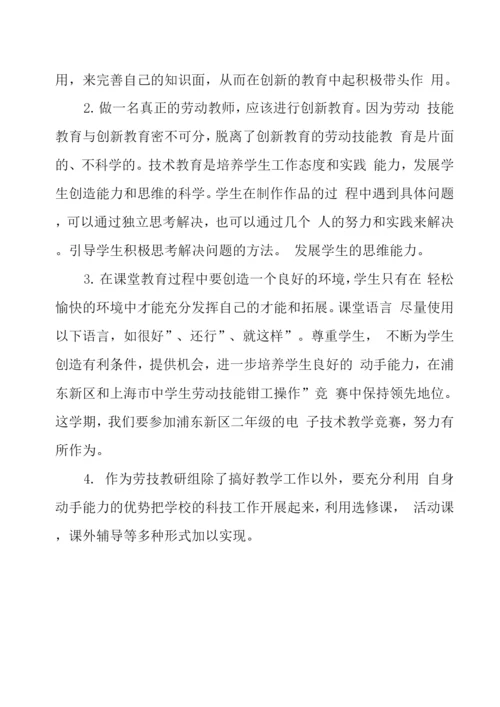 劳技教研计划.docx