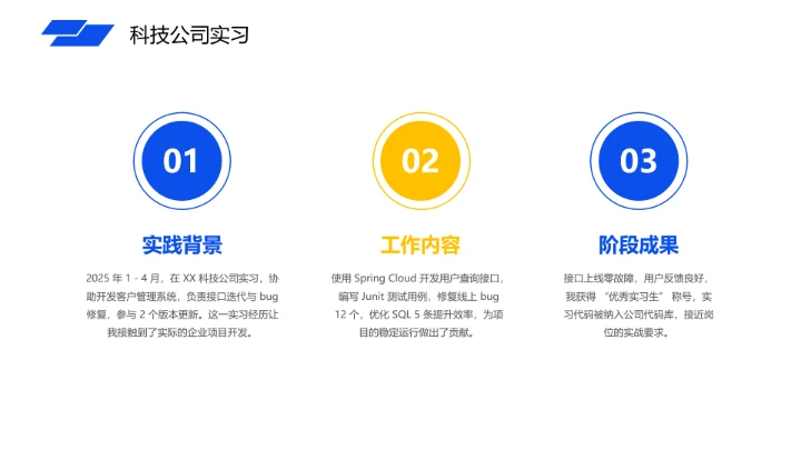 蓝色简约计算机科学与技术专业大学生职业生涯规划发展展示PPT模版