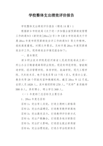 学校整体支出绩效评价报告.docx