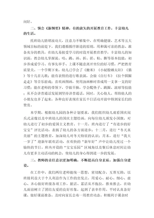 托育老师个人总结