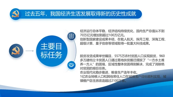 蓝色大气党建党支部年终工作总结PPT
