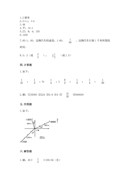 小学数学六年级上册期末模拟卷附答案（轻巧夺冠）.docx