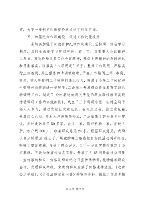 县物价局上半年工作报告.docx