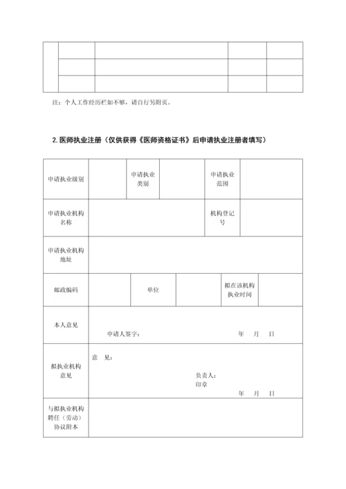 2023年执业医师注册变更注册申请表.docx