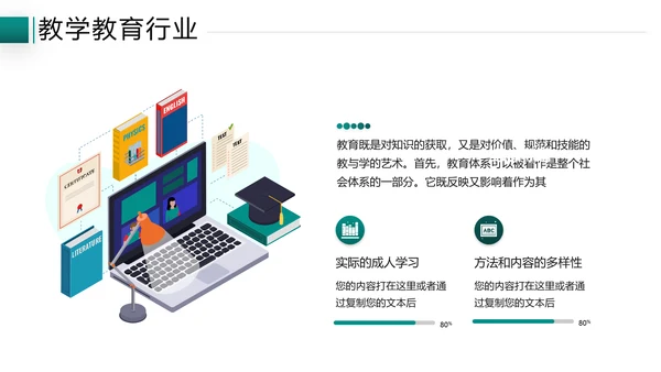 2021年教学设计网络在线教育线上学习课堂教育培训宣传PPT