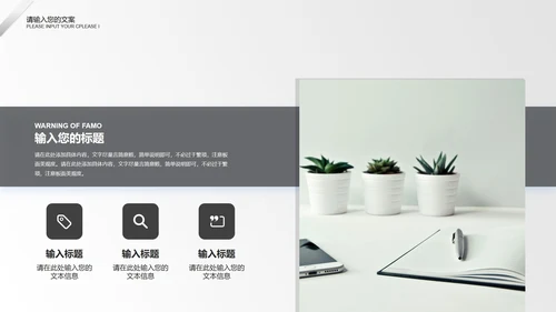 极简金属灰个人工作计划PPT模板
