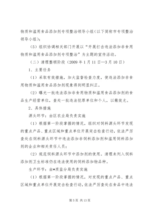 食品添加剂专项整治方案.docx