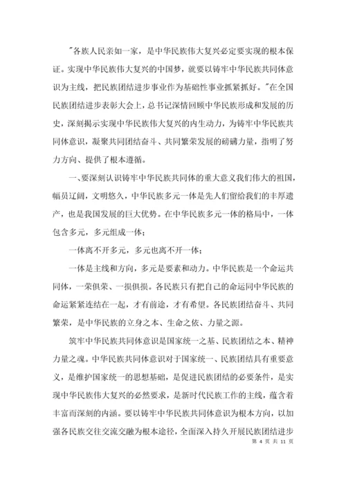 （精选）铸牢中华民族共同体意识研讨发言材料集合7篇.docx