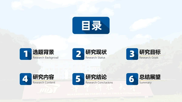科技大学校园活动毕业论文答辩通用PPT模板