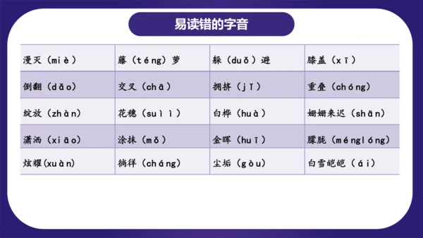 统编版四年级语文下学期期中核心考点集训第三单元（复习课件）