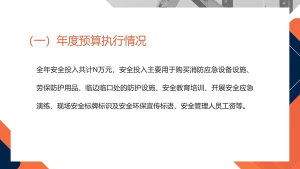橙色几何风科技年度安全工作总结PPT模板