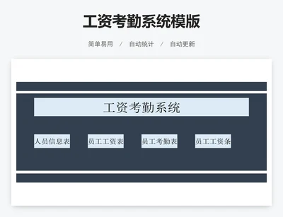 工资考勤系统模版