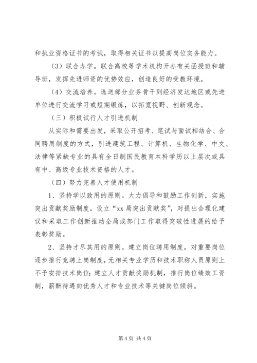 关于加强人才队伍建设的实施意见.docx