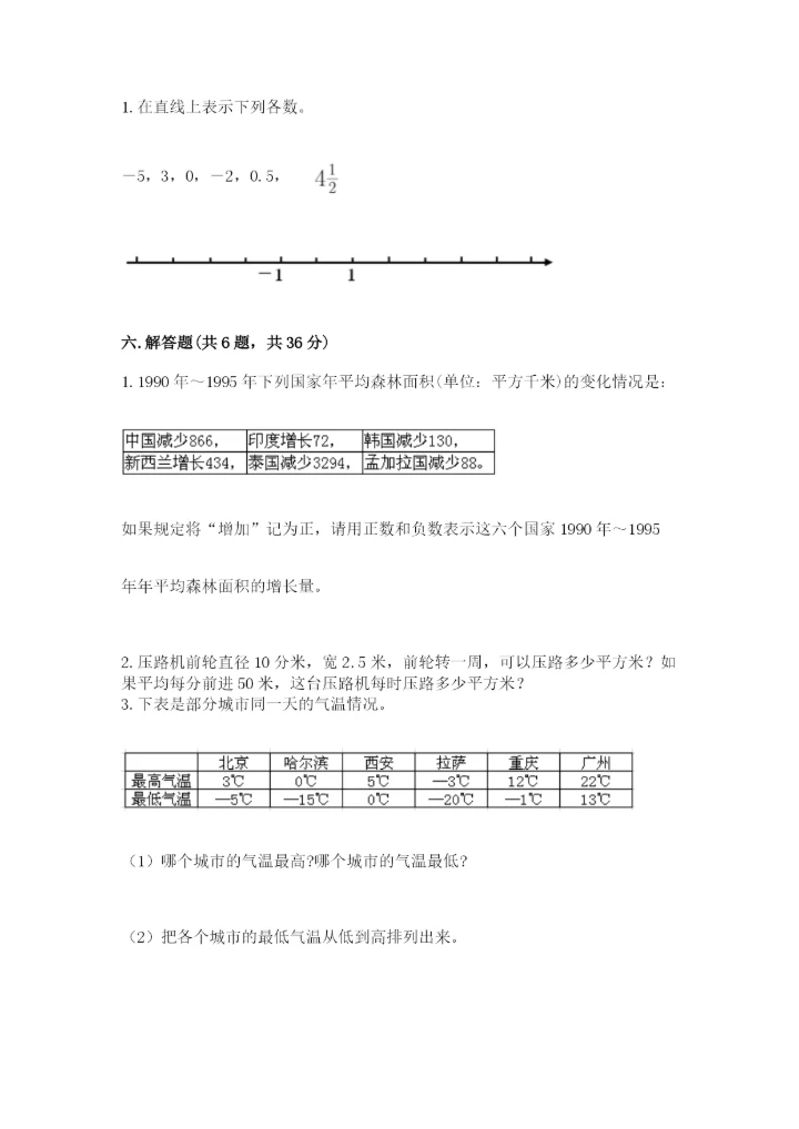 北师大版六年级下册数学期末测试卷附答案【黄金题型】.docx