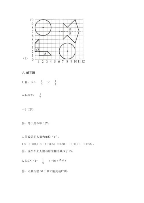 人教版六年级上册数学期末检测卷精品加答案.docx