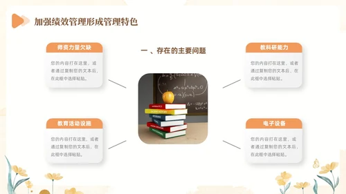 黄色水彩花卉幼儿园省优自评报告PP
