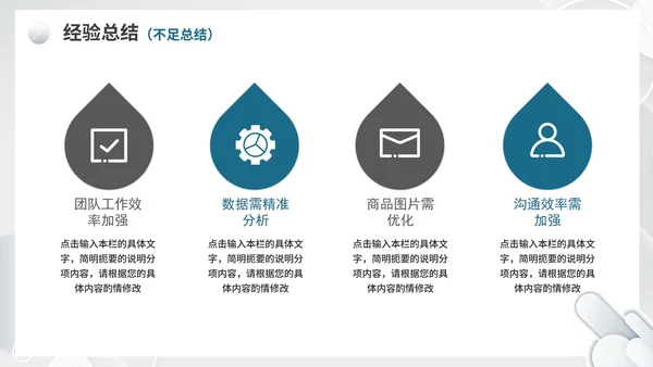 灰白色渐变极简风格商务工作总结PPT模板